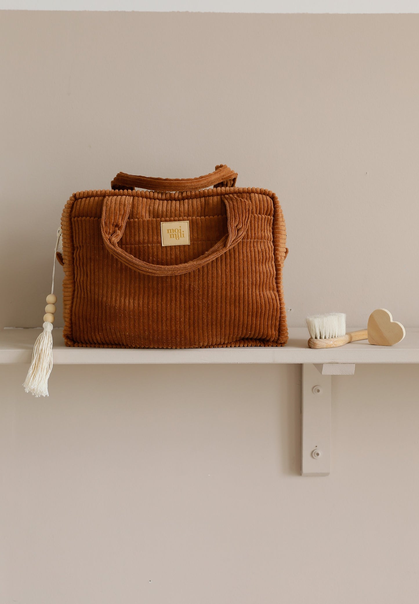 Handmade in Poland: Caramel Large Make-up Bag by Moi Mili on Shelf