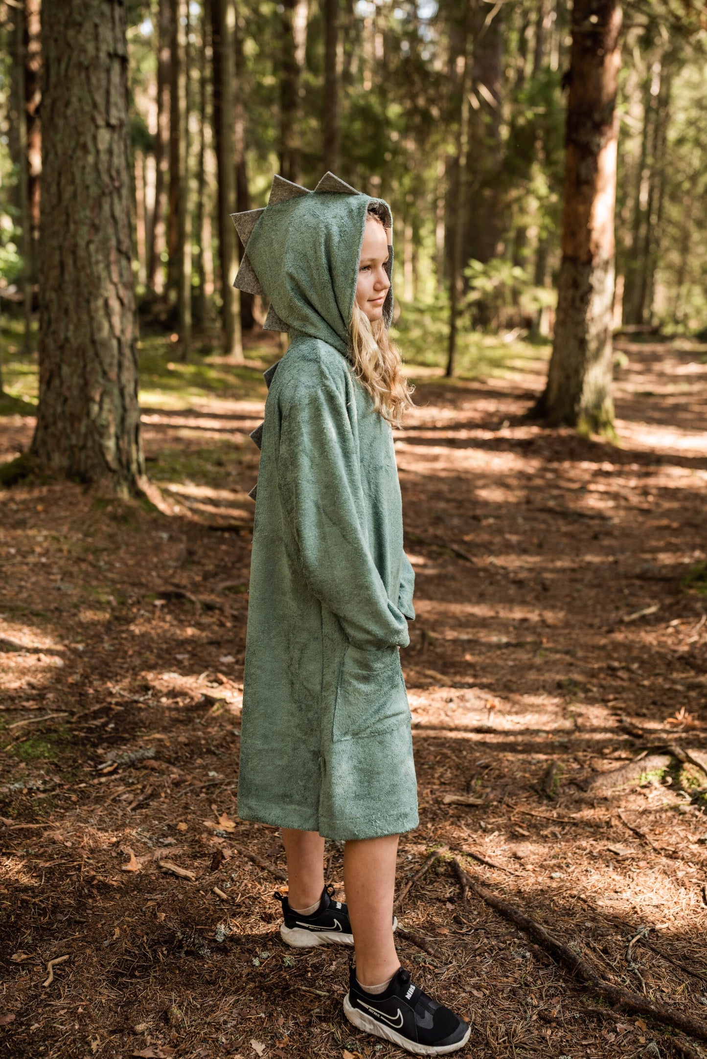 Long-Sleeve Poncho DINOSAUR - For KIDS (Size 122-150)