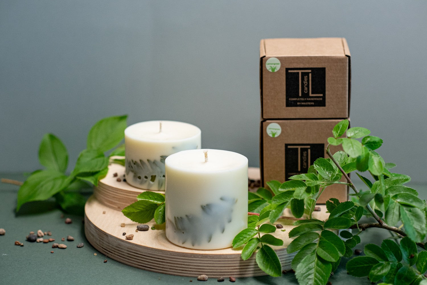 Lemongrass scented soy wax candle handmade with natural wax by TL Candles