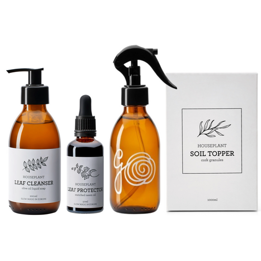 Generosa Total Protection Bundle including organic neem oil and leaf shine spray - Ultimate houseplant defense and care kit