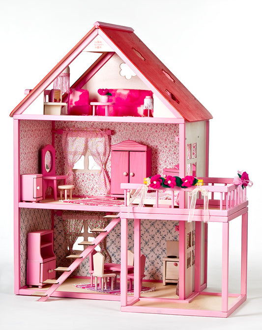 Dollhouse City - Pink
​Dollhouse City: Pink Wooden Dollhou