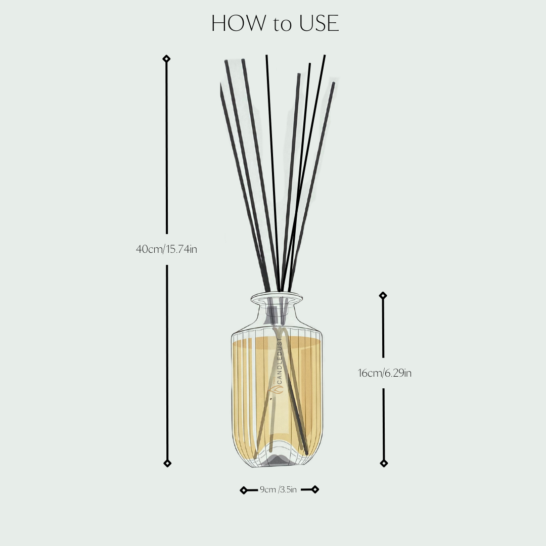 How to use Luxury room diffuser 500ml with natural reed sticks