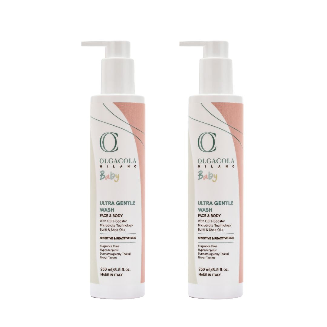 Kit Detersione OlgaCola Milano - Pediatric approved bio-tech skincare for babies and sensitive skin
