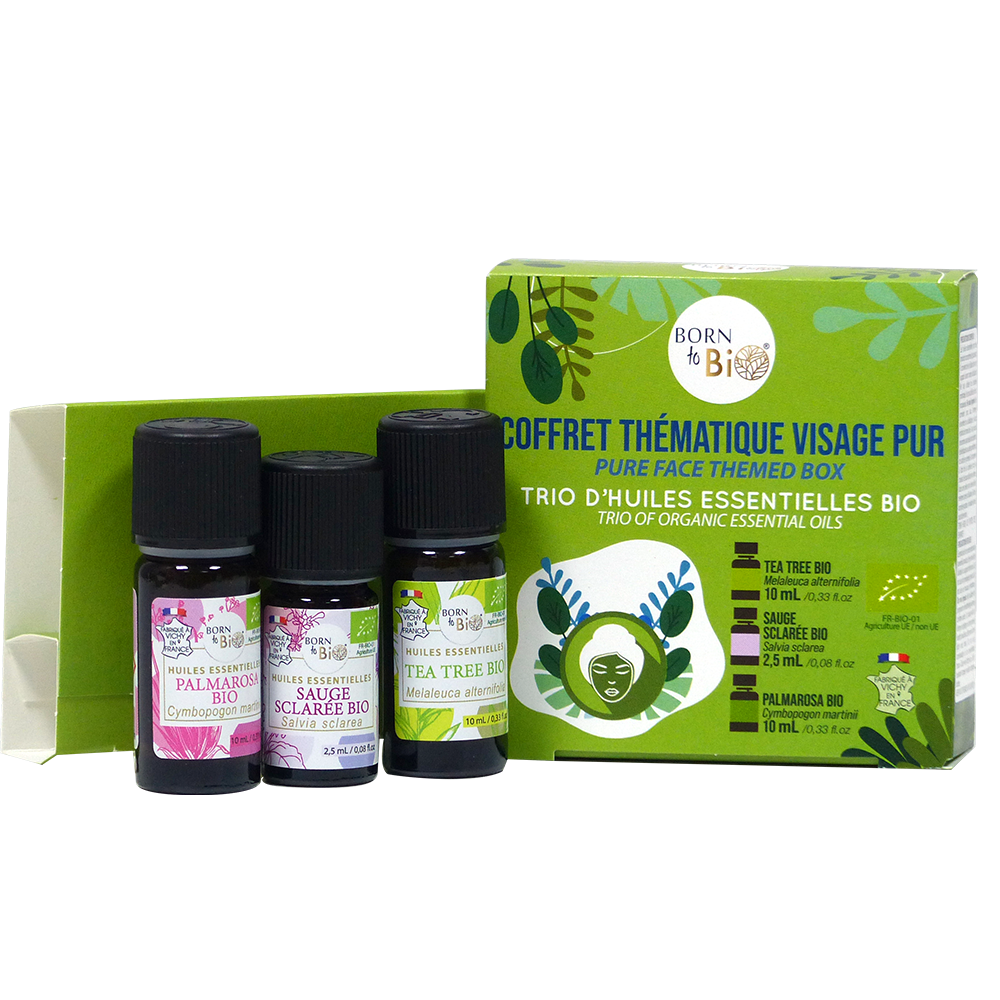 Born to Bio Purifying Face Care Set - Organic Clear Skin Kit - Ecocert