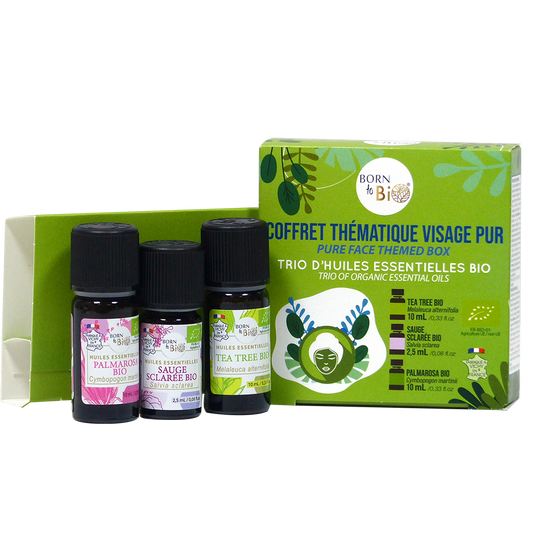 Born to Bio Purifying Face Care Set - Organic Clear Skin Kit - Ecocert