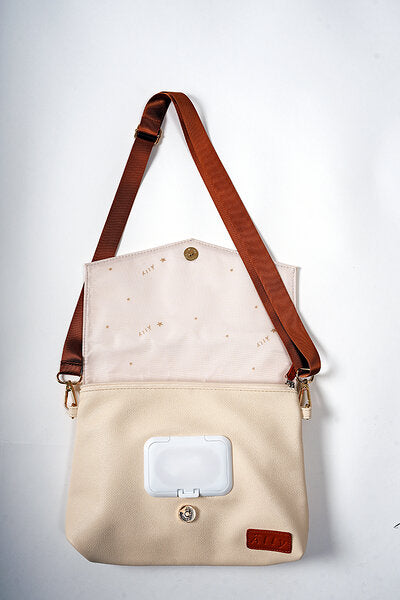 Cappuccino Baby Accessories Handbag - Minimalist 3-in-1 versatile design