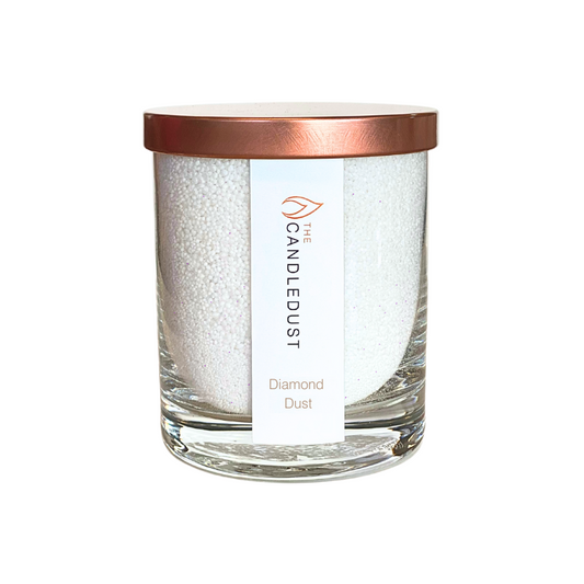 Powdered candle in glass 160g with natural vegetable wax - Diamond Dust 