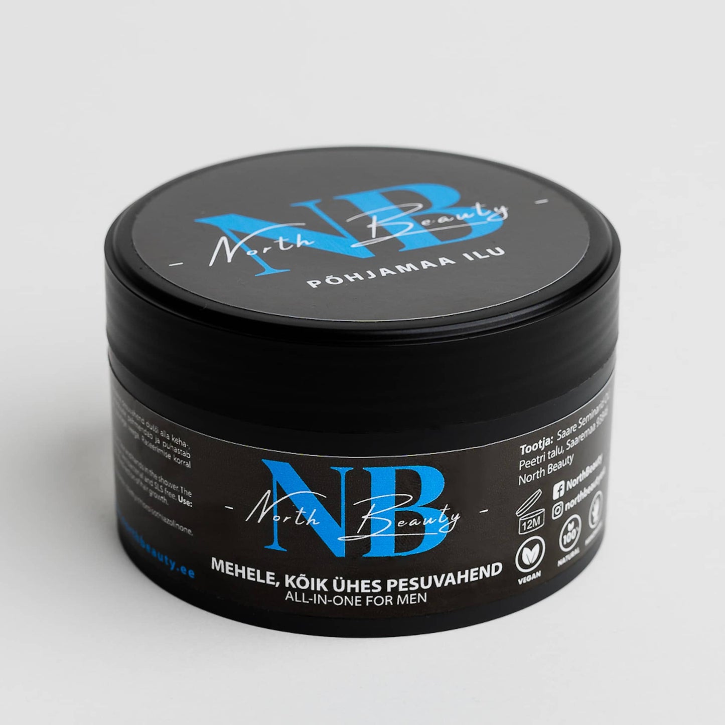 North Beauty All In One Detergent for Men - Natural 3-in-1 face, hair and body wash