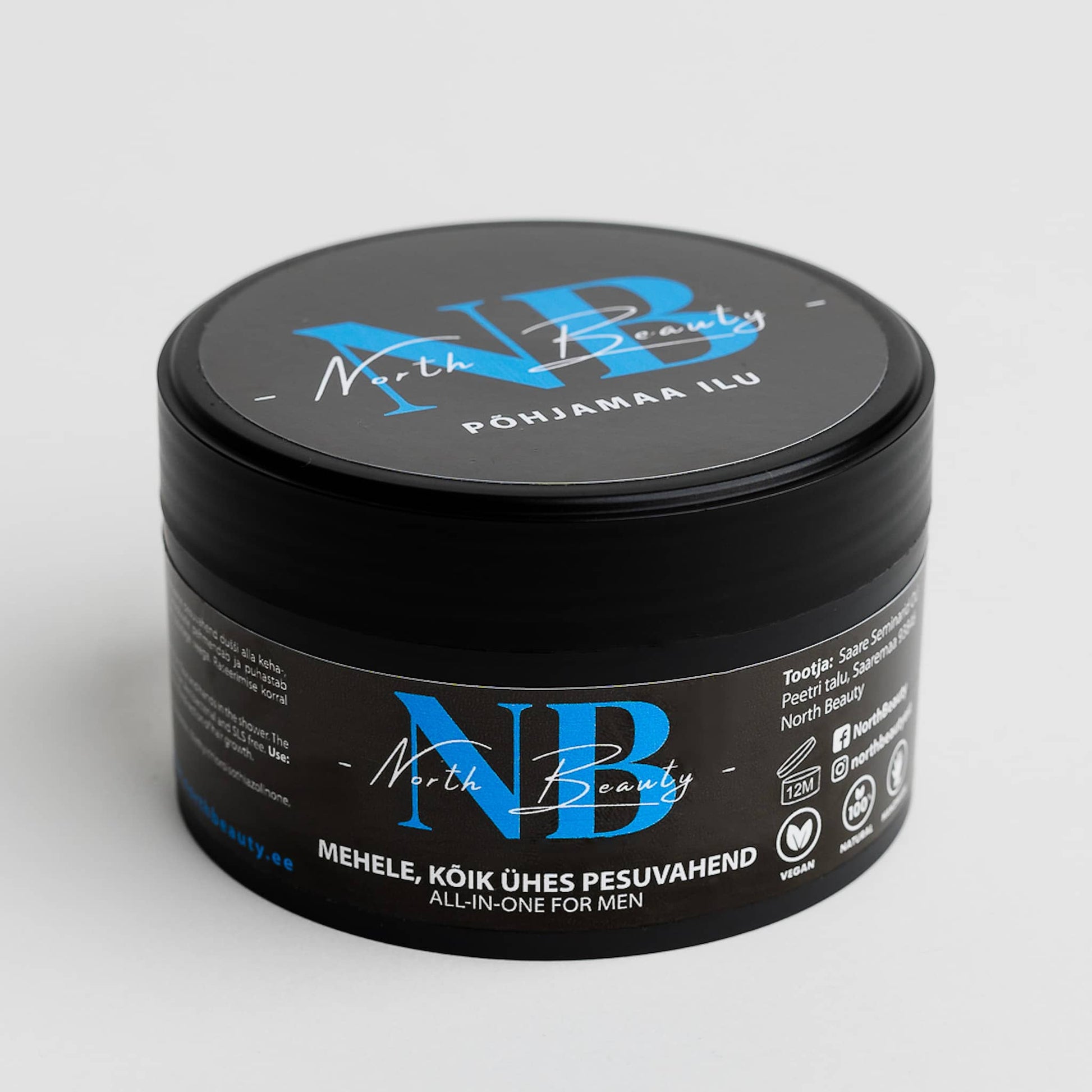 North Beauty All In One Detergent for Men - Natural 3-in-1 face, hair and body wash