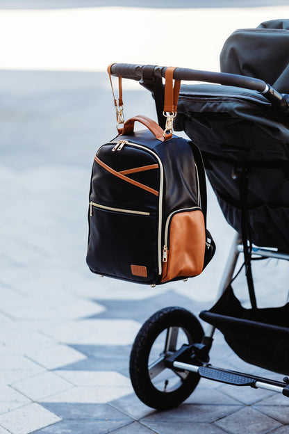 Small Diaper Backpack in Black Coffee -stroller 