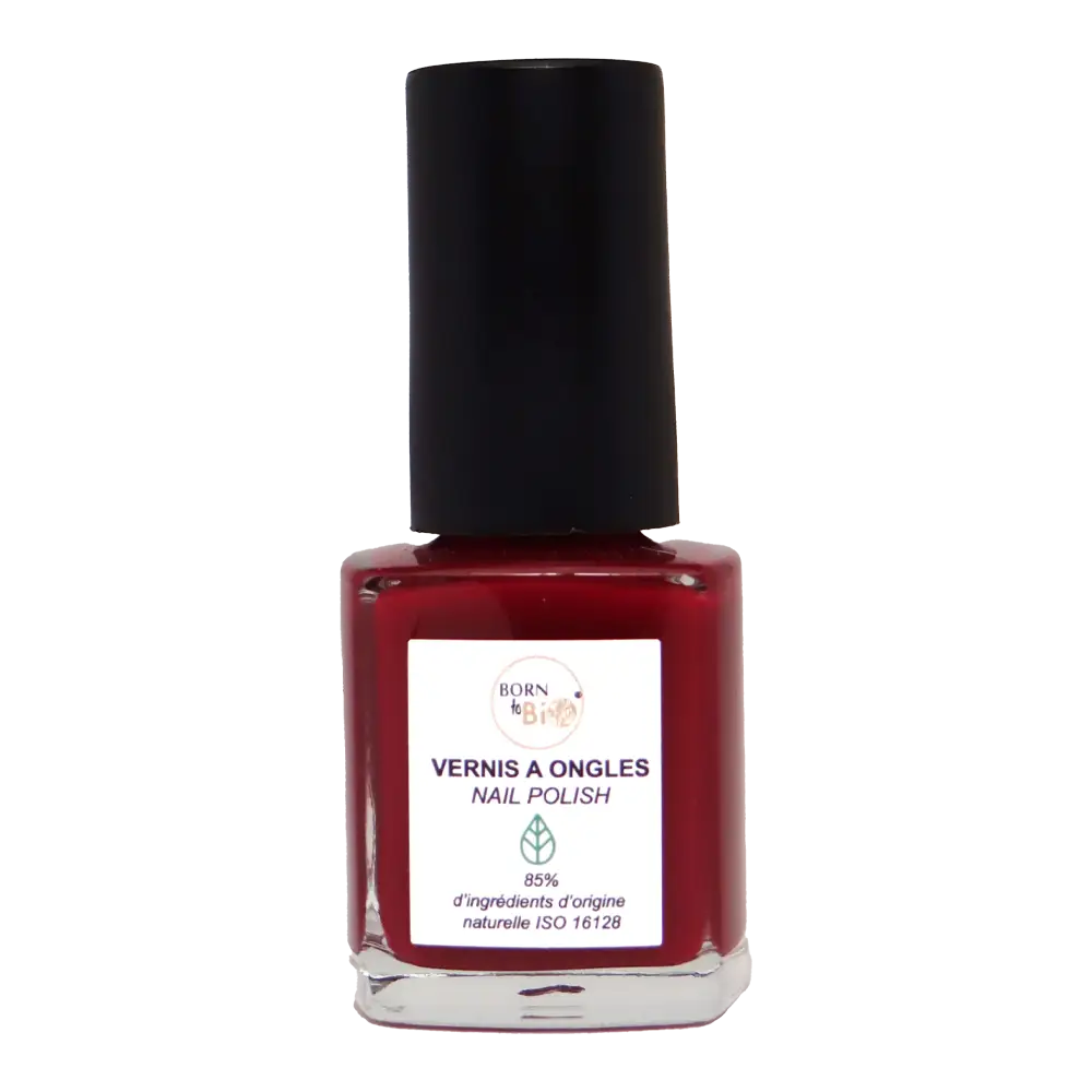 Born to Bio Natural Nail Polish - Non-Toxic & Vegan Manicure - Made in France - Rouge Royal