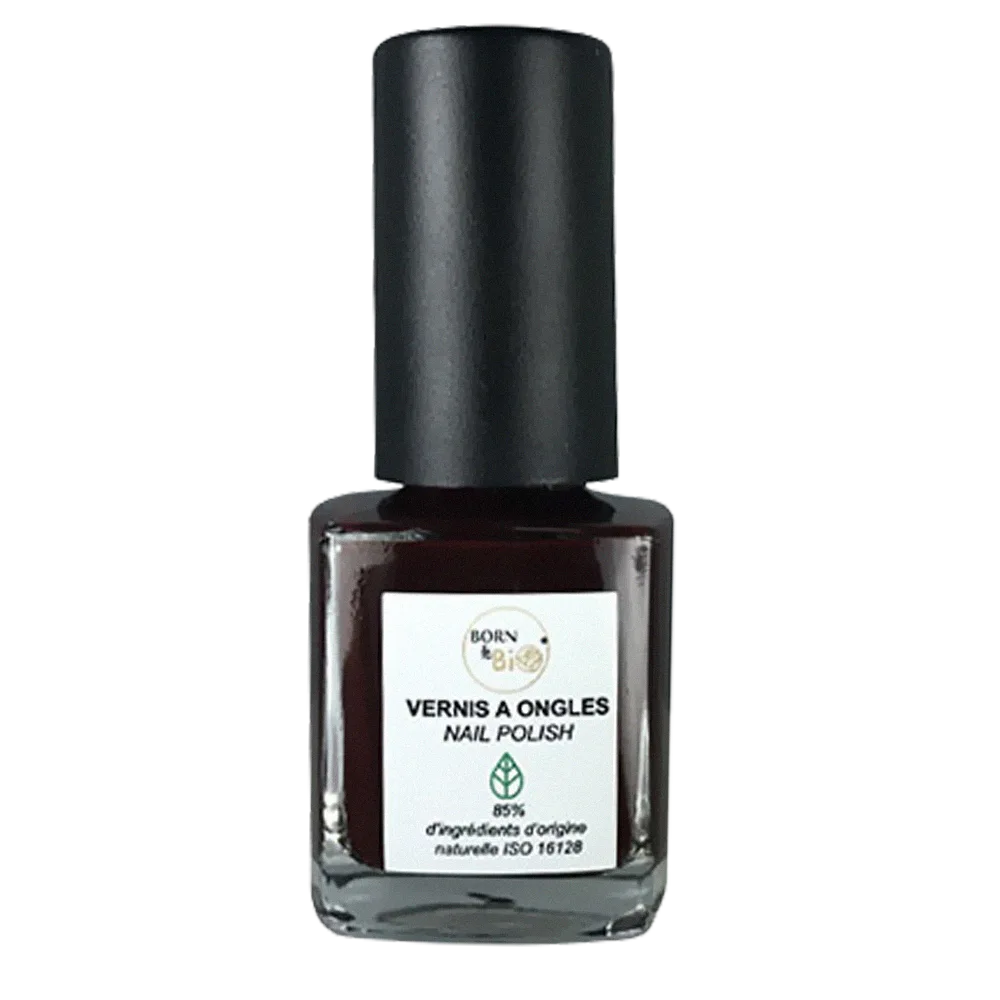 Born to Bio Natural Nail Polish - Non-Toxic & Vegan Manicure - Made in France - Prune