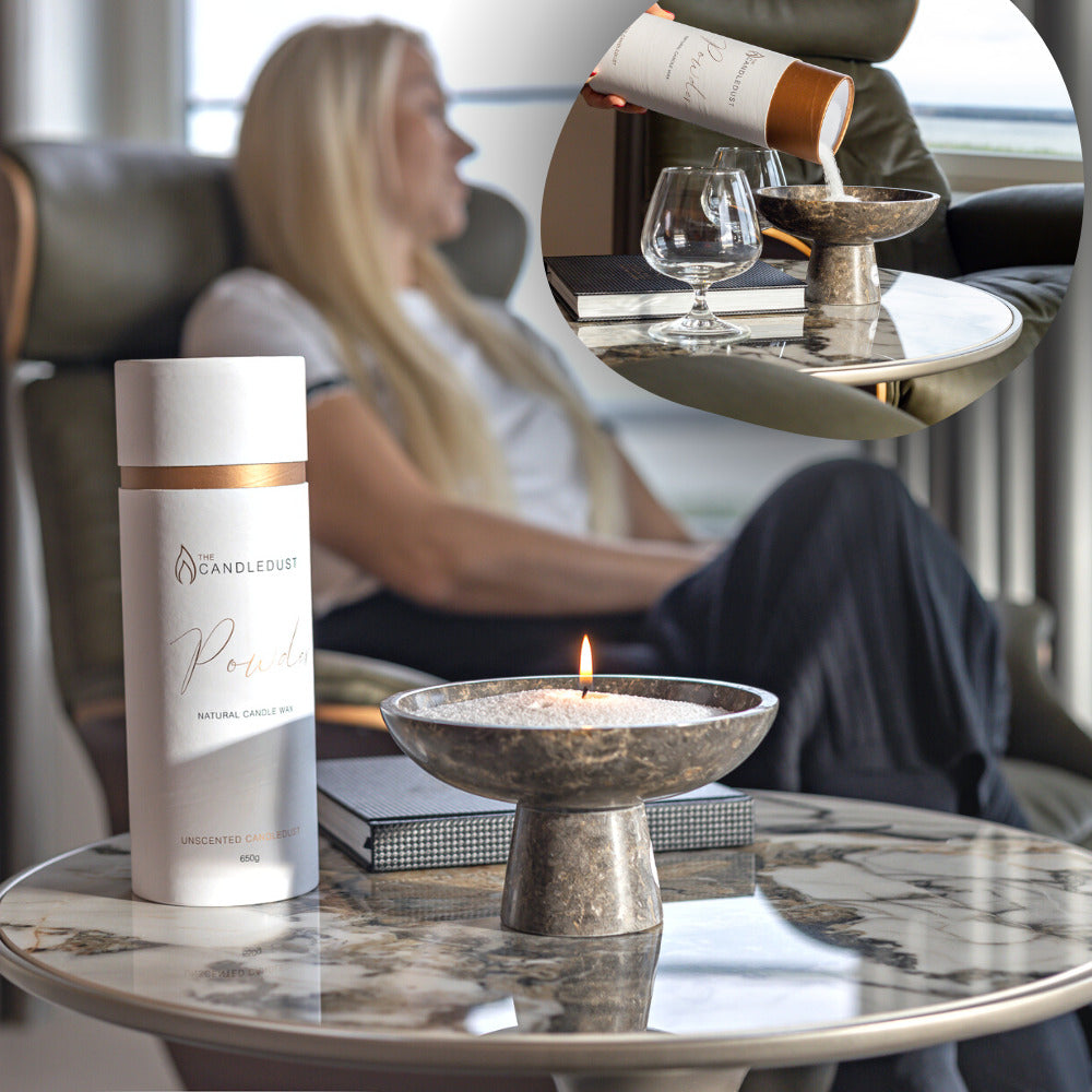 Decorative powdered candle with long lasting natural scent - Diamond Dust