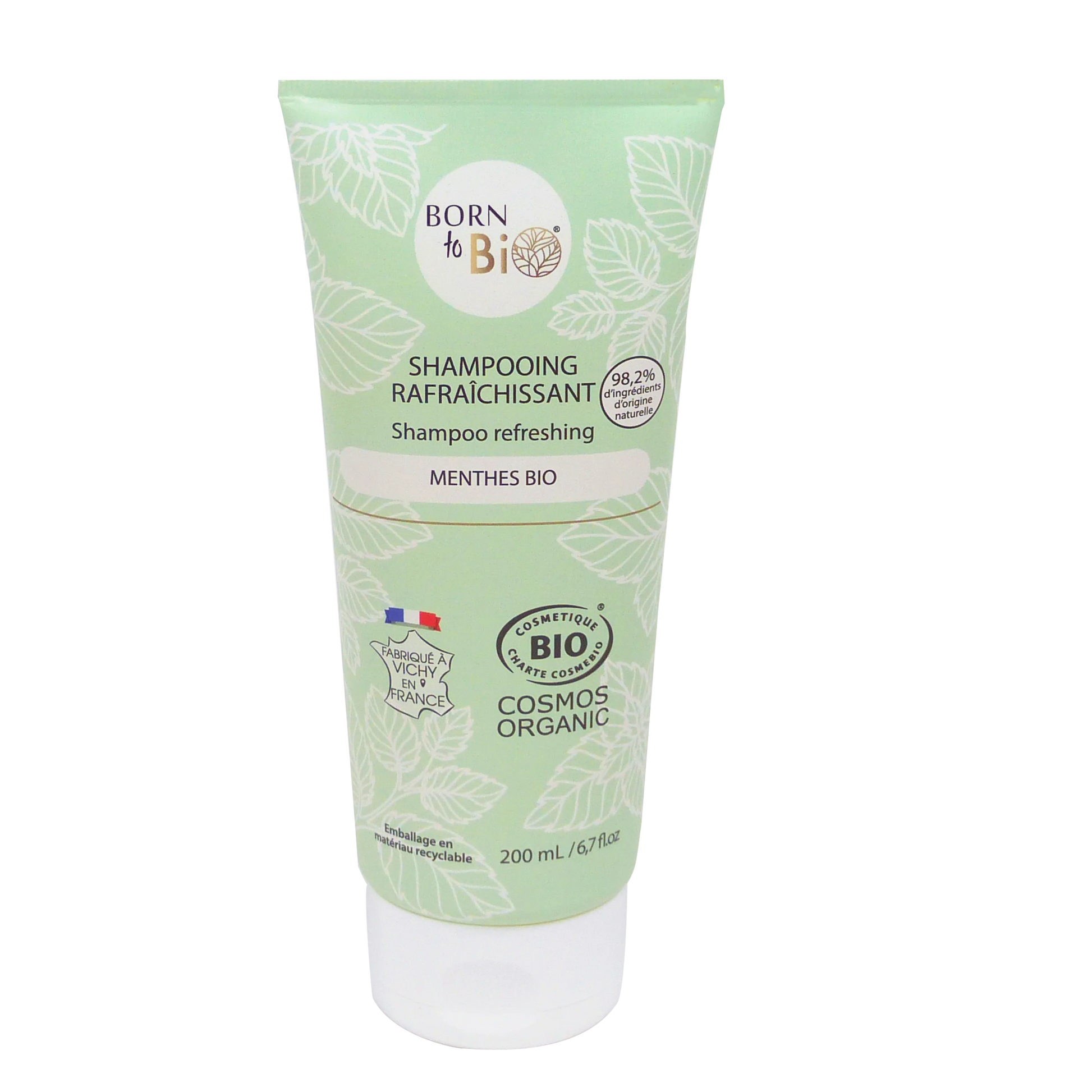 Born to Bio Peppermint Refreshing Shampoo - Organic Sulfate-Free Hair Care