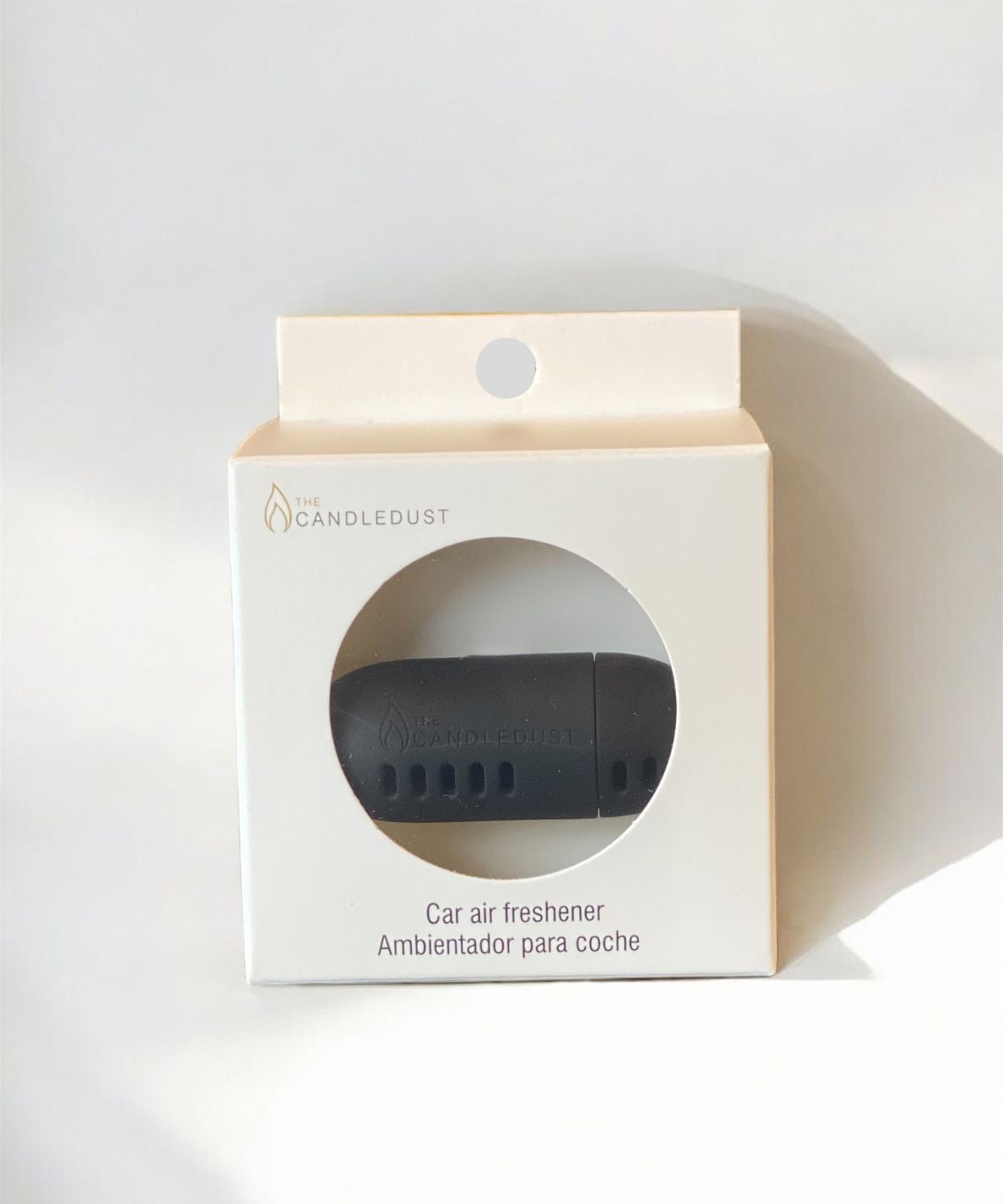 Packagin of The Candledust luxury car diffuser with natural scent - Champagne Rhubarb