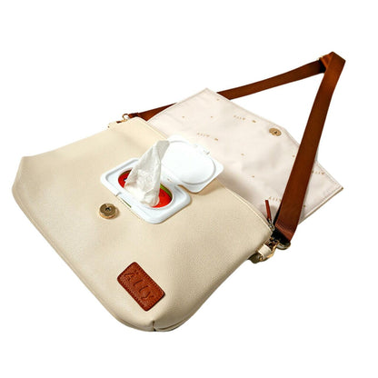 Detail of Cappuccino Baby Accessories Handbag - Stylish and compact Estonian brand