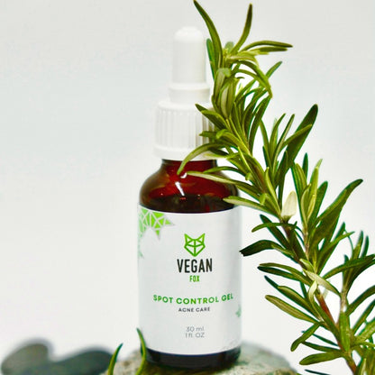 Front of Vegan Fox Acne Care Spot Control Gel, 30 ml for clear and healthy skin - That Green Store