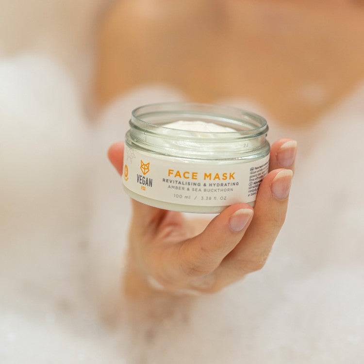 Detail of Vegan Fox Revitalising & Hydrating Face Mask, 100 ml revitalising face treatment for a glowing look - That Green Store