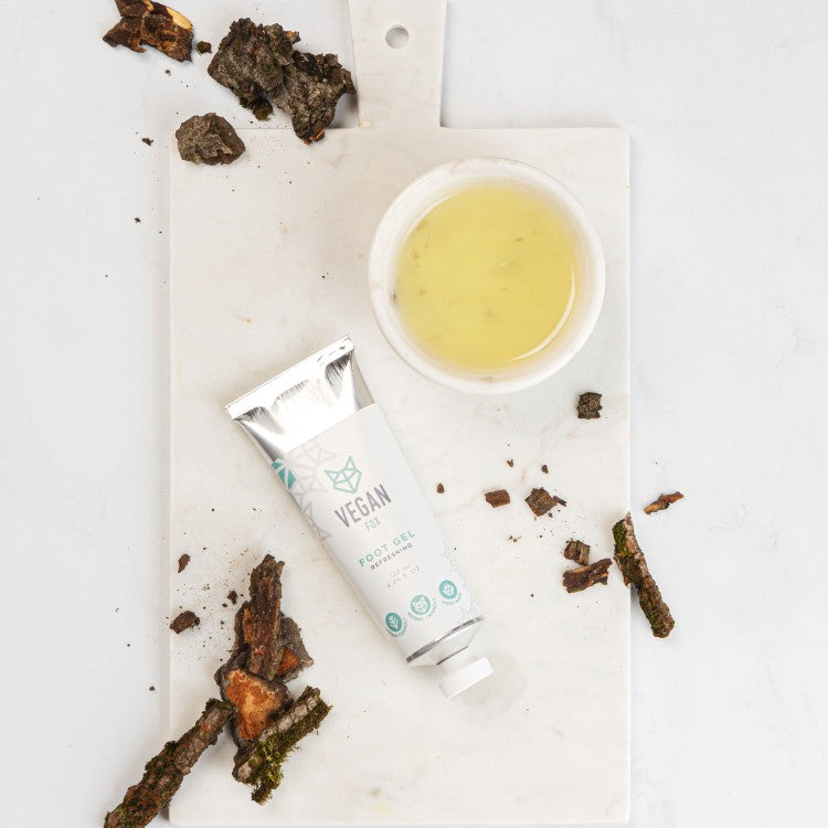 Detail of Vegan Fox Refreshing Foot Gel, 120 ml natural vegan skincare product - That Green Store