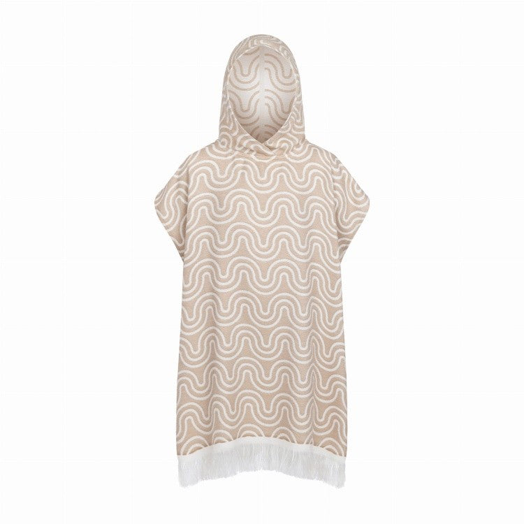 Highly absorbent bamboo viscose hooded towel for kids- Sand