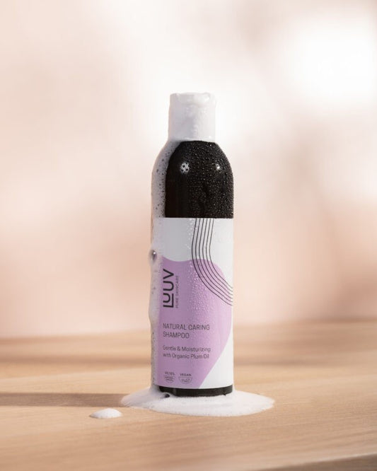 Natural Nourishing Shampoo with Plum Oil, 250 ml - Gentle hydrating shampoo by LUUV.