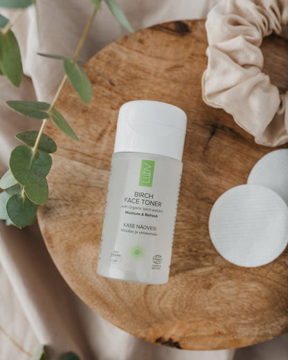 Birch Face Toner COSMOS, 120 ml - Refreshing natural face water with organic birch sap by LUUV.