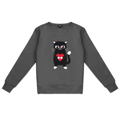 Women’s Heartful Cat Sweatshirt