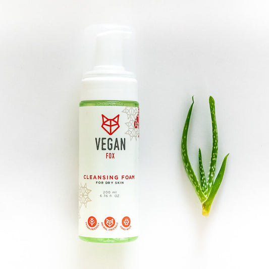 Vegan Fox Cleansing Foam for Dry Skin, 200 ml gentle facial cleanser for a fresh complexion - That Green Store