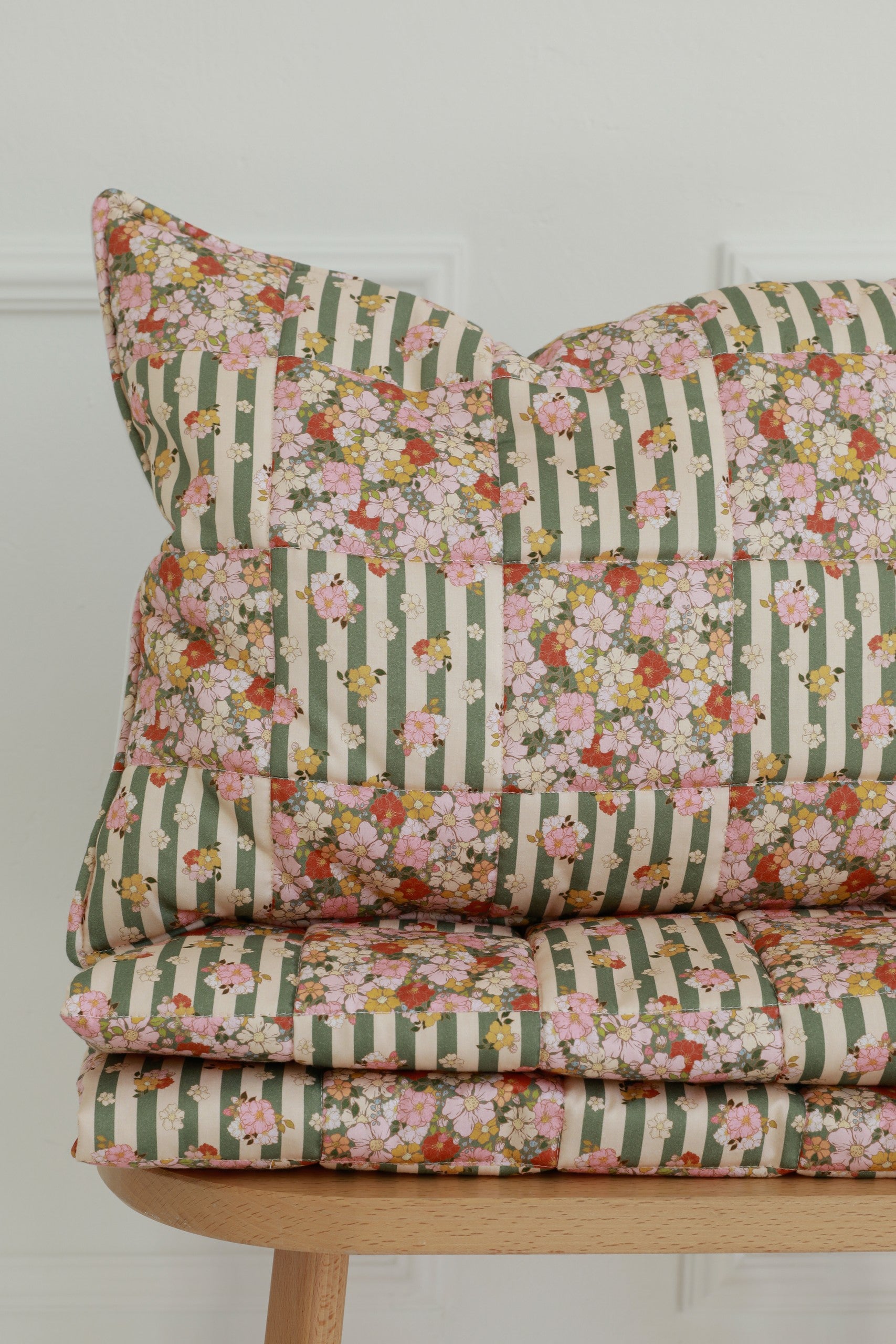 Moi Mili Green Garden Small Patchwork Set - Quilted cotton baby bedding