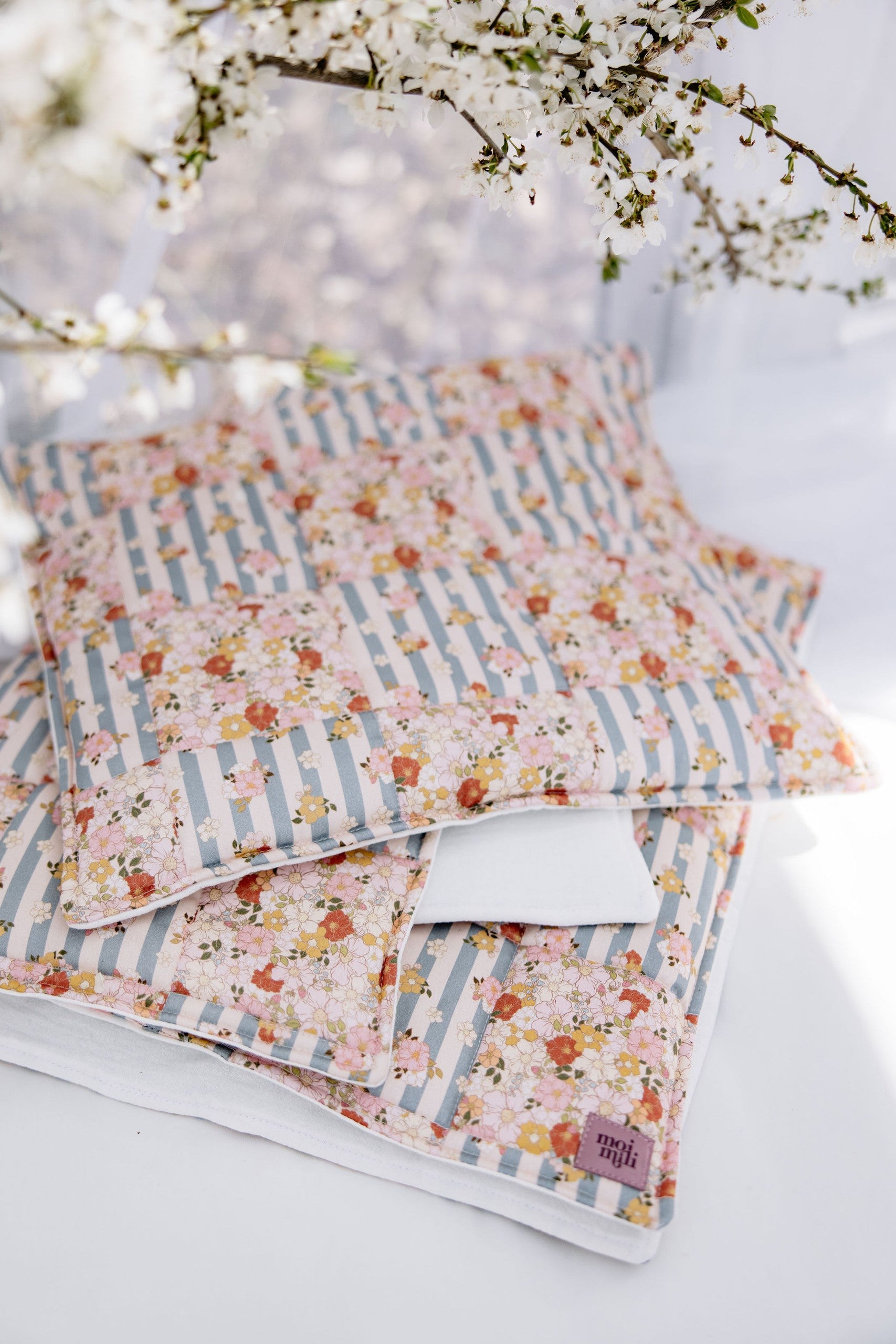 OEKO-TEX certified cotton small bedding set for newborns - Summer Garden