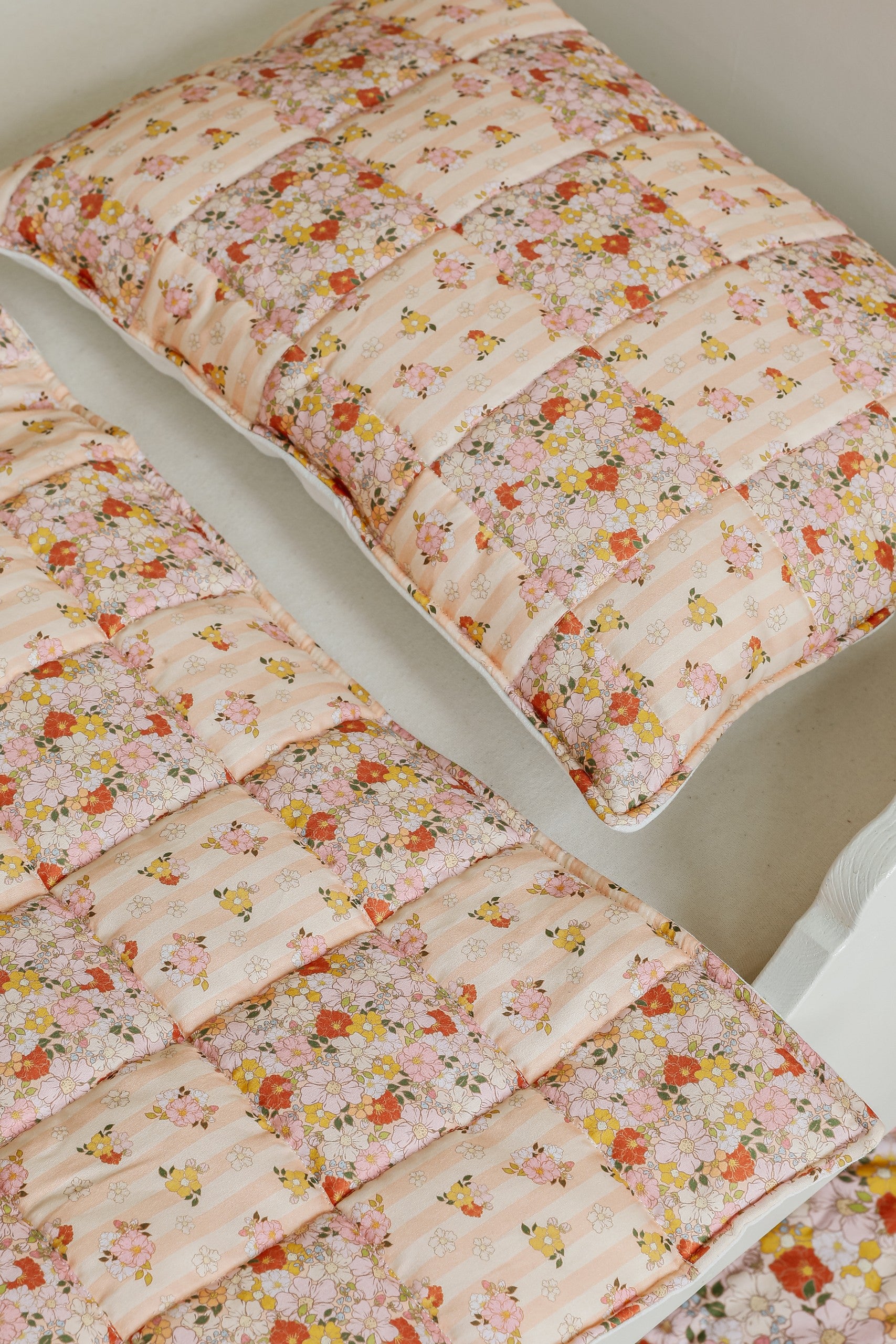 Soft quilted cotton bedding set for infants and toddlers by Moi Mili