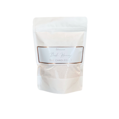 Powdered candle refill kit 330g with natural vegetable wax and wicks – Dark Honey 