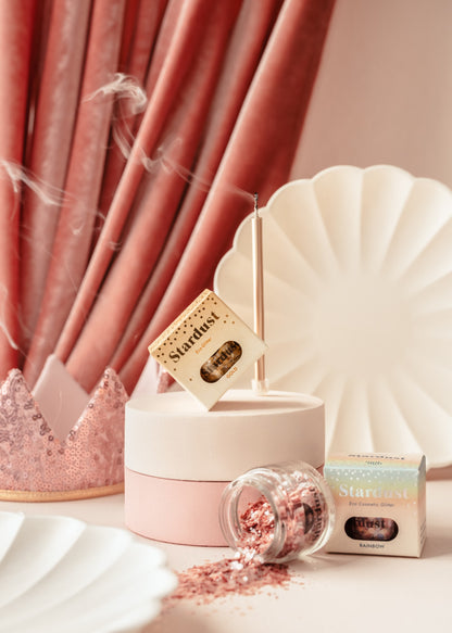 Skin-safe Gold star dust glitter particles - Biodegradable