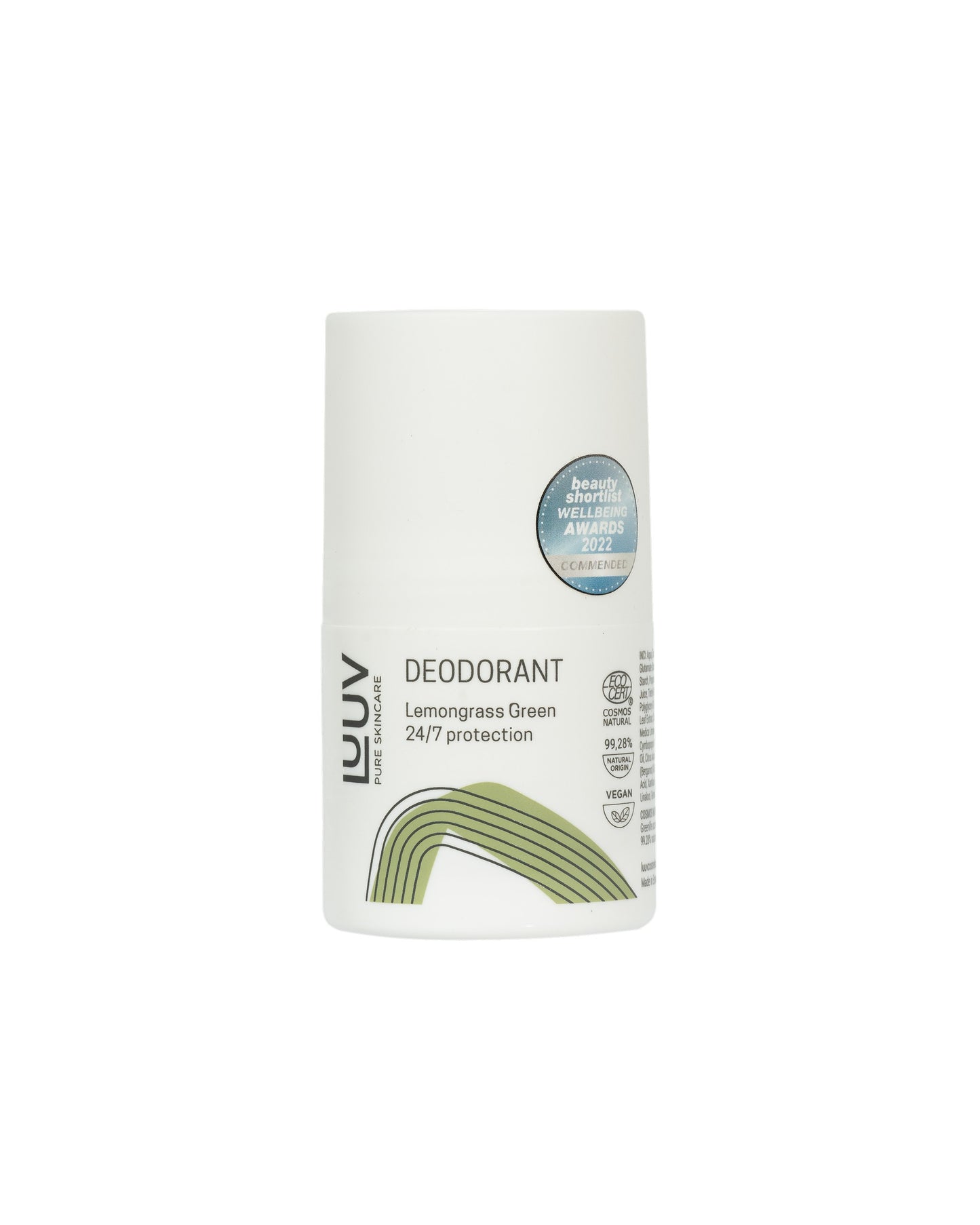 Natural Deodorant Unisex, 50ml - Certified organic aluminum-free deodorant by LUUV.