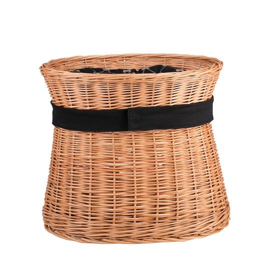 Erif Wicker Cat House With Black Cushions