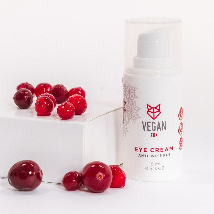 Vegan Fox Anti-Wrinkle Eye Cream, 15 ml for mature skin and fine lines - That Green Store