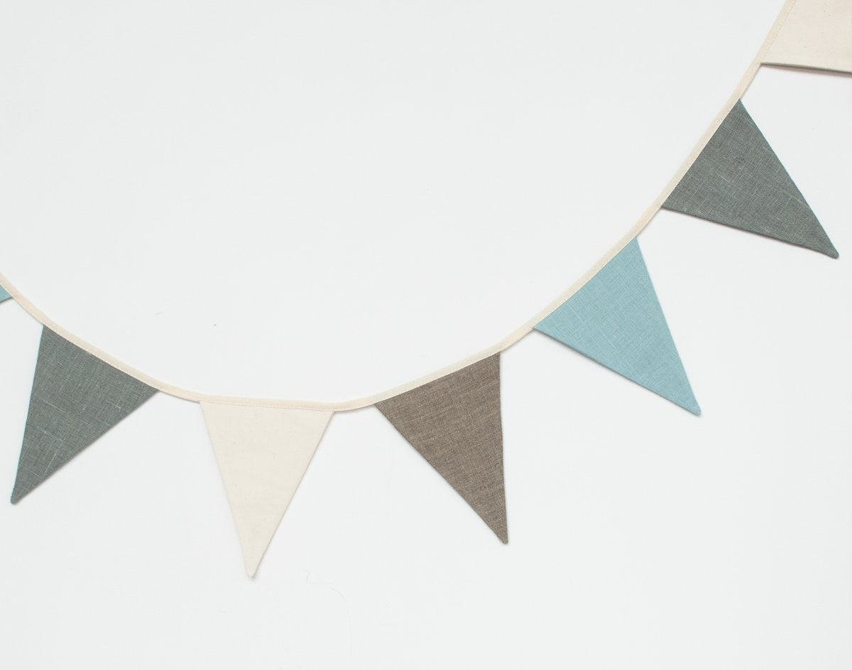 Modern nursery garland with cotton string and premium stitching