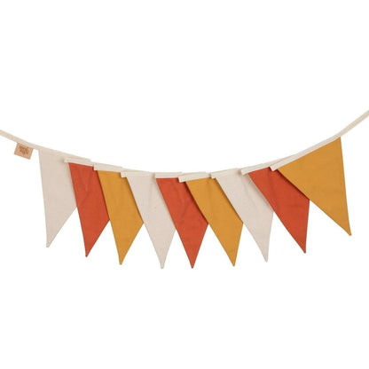 Moi Mili Ochre Garland - Warm mustard yellow linen flags