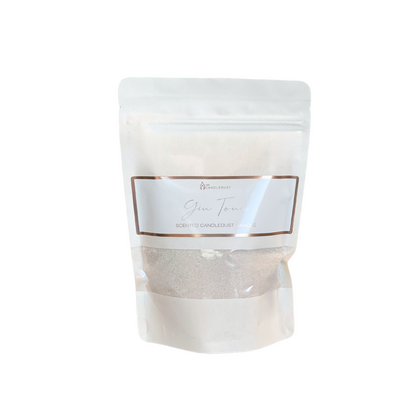 Powdered candle refill kit 330g with natural wax and wicks - Gin+Tonic 