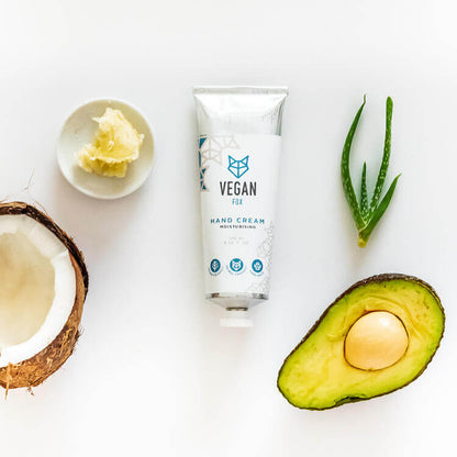 Detail of Vegan Fox Moisturising Hand Cream with Avocado Oil, 120 ml deeply hydrating hand cream for soft skin - That Green Store