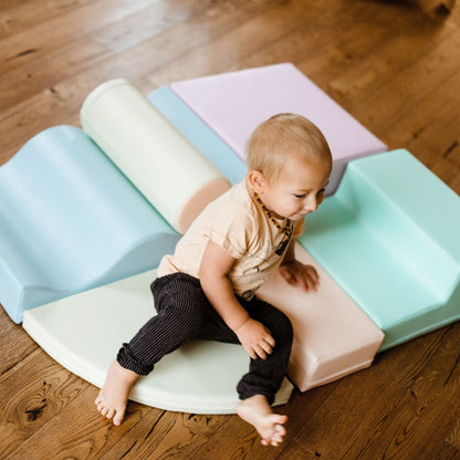 Soft Play 6 Foam Block Set - Light Pastel Explorer