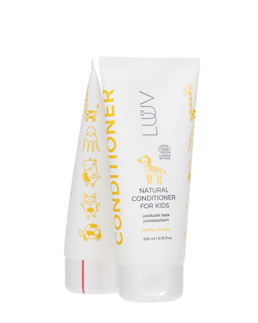 Kid's Conditioner Vanilla COSMOS, 200ml - Ultra-gentle natural conditioner for kids by LUUV.