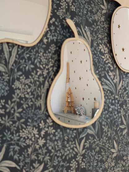 Kids Room Pear Mirror – Child-Friendly Acrylic & Wood