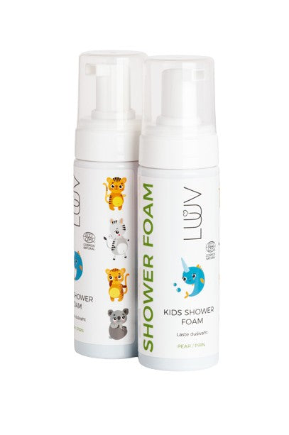 Kid's Shower Foam Pear COSMOS, 150ml - Fun and gentle pear-scented shower foam by LUUV.