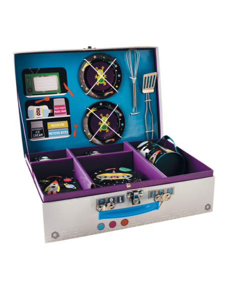 Floss and Rock Tea and Cooking Set for Kids - Space, interactive musical tea set for children, perfect for imaginative role-play and tea parties.