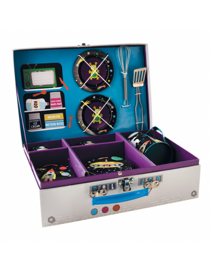 Floss and Rock Tea and Cooking Set for Kids - Space, interactive musical tea set for children, perfect for imaginative role-play and tea parties.