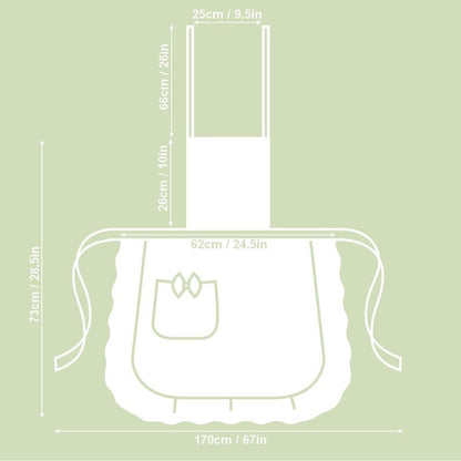 Ladies Apron with Ruffles - Francine Black
