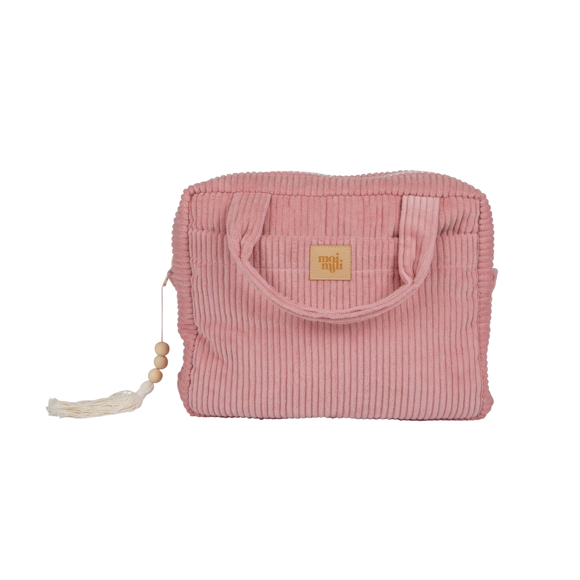 Moi Mili Make-Up Bag Set of 2 Baby Pink - Large and small cotton pouches-large pouch