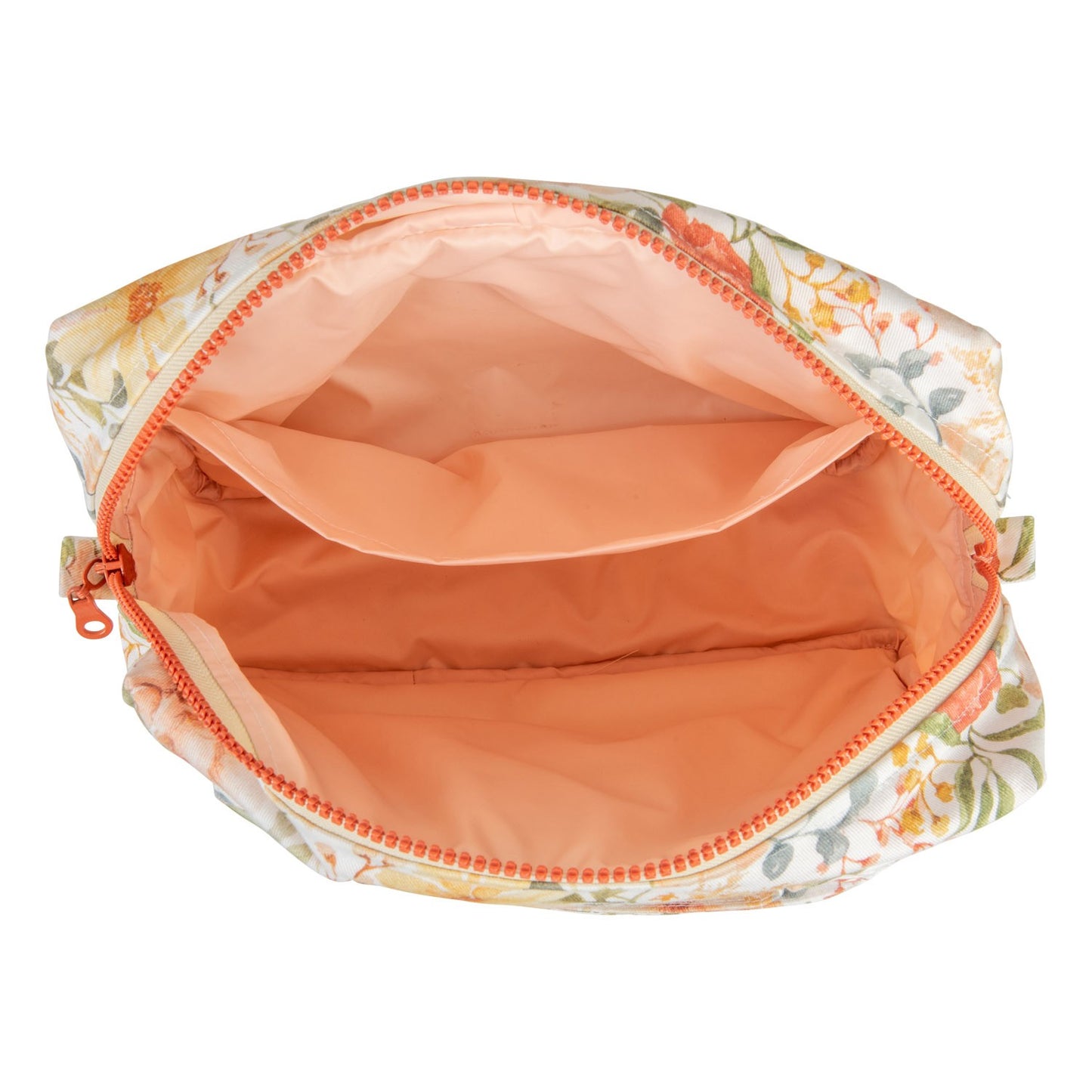 Moi Mili Make-Up Bag Set of 2 Flower Power - Floral cotton duo-Large Pouch Internal View
