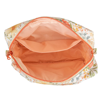 Moi Mili Make-Up Bag Set of 2 Flower Power - Floral cotton duo-Large Pouch Internal View